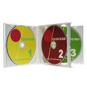 CDケース 日本製 PS24mm厚 3枚収納マルチCDケース ホワイト 3個 CD/DVD/ブルーレイケースにも最適