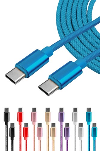 シズカウィル Type C ケーブル データ転送 500MHz 480Mbps 充電ケーブル ナイロン 断線防止 柔らかい テレ mannishboy-24878347 マニッシュボーイ パッケージ画像