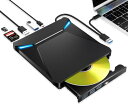 DVDドライブ 外付け ポータブルドライブ CD/DVDプレイヤー 薄...(2)