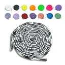 (アクティカ) 15カラー選択可能 日本製 スニーカーシューレース 靴ひも shoelaces 110cm 8mm幅 WHT/BLK ファッション平細 白/黒
