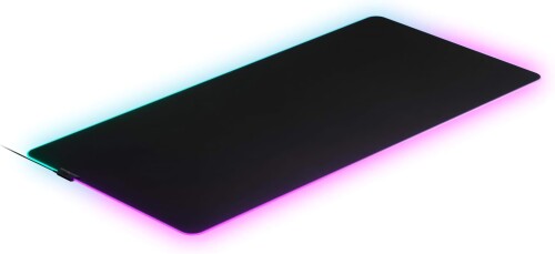 SteelSeries ゲーミングマウスパッド 大型 RGBイルミネーション ノンスリップラバーベース 12.2cm×59cm×0.4cm QcK Prism 3XL 63512