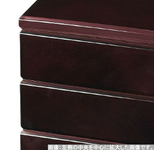 マニッシュボーイのJ-kitchens 日本製 重箱 3段 6.5寸 ダイヤ 溜 19.7cm x 19.7cm x 18.5cm｜アングル2