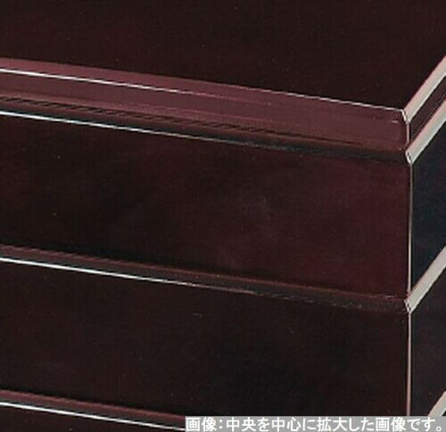 マニッシュボーイのJ-kitchens 日本製 重箱 3段 6.5寸 ダイヤ 溜 19.7cm x 19.7cm x 18.5cm｜アングル3