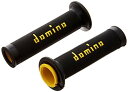 domino(ドミノ) ハンドルバーグリップ レースタイプ(TZグリップ) サーモプラスチックゴム ブラックXイエロー 126mm A01041C4740