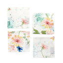 スタイルデコール(STYLE Decor) コースター 綿100% おしゃれ 布 4枚セット 洗える 北欧 花柄 パステル W3000900
