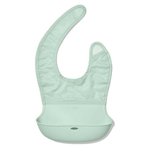 OXO Tot オクソー ロールアップビブ お食事エプロン ベビー用品 赤ちゃん 離乳食 首に優しい 洗濯機で洗える コンパクトに畳める オパール