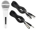 CUSTOMTRY ダイナミックマイク & KC マイクケーブル(XLR-XLR 5m)セット CM-2000 ホワイト + TDXLR-05