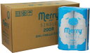 MERRY(メリー) 新橋製紙 トイレットペーパー シングル 芯なし長さ4倍巻 200m 6ロール×5パック(3)
