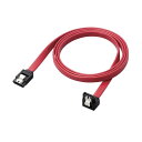 エレコム SATA ケーブル (ストレート-上L型) 1m 6Gbps対応 狭い隙間での配線に適したフラットケーブル 長く使用する社内システムや設備での使用に最適 EU RoHS指令準拠 レッド ST6-10UL/ID(2)