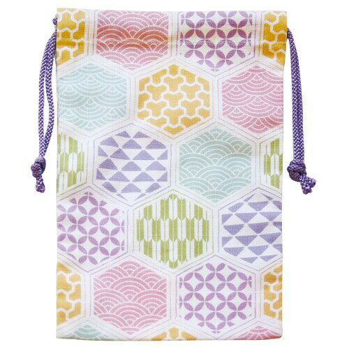 前田染工 御朱印帳巾着 亀甲あわせ サイズ：約H23cm×W15cm