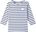 (アルベ) カジュアル Arbe(アルベ) 飲食 カフェ 制服 メンズ レディース 男女兼用 ボーダー マリンテイスト 綿100 七分袖 バスクシャツ AS8253 C-5 ホワイト×ネイビー SS