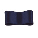 RibbonBon シルクダブルサテンリボン #028 ミッドナイトブルー 50mm幅 巻(30m) 9サイズ50色展開