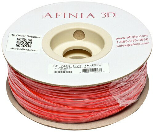 AFINIA(アフィニア) 3Dプリンター用フィラメント 1.75mm 純正バリューABSフィラメント 赤色 レッド Red 1kg 【高精度】直径1.75mm ±0.1mmの寸法公差で製造されているため、プリント中のむらがなく出力品質が安定します。 【包装】フィラメントは、密閉乾燥剤入りのバッグによって包装されているため、乾燥状態を保ったまま外部環境から守られています。 【最適化】本製品は直径1.75mmを使用しているAFINIA Hシリーズを含むAFINIA 3Dプリンタに最適化されています。 説明 バリューABSフィラメントはAFINIAブランドのABSフィラメントです。サポートとラフトはモデルから簡単に分離できるため、寸法精度と高い公差を維持しながら優れた仕上げが得られます。 商品コード20067857056商品名AFINIA(アフィニア) 3Dプリンター用フィラメント 1.75mm 純正バリューABSフィラメント 赤色 レッド Red 1kg型番AF-ABS-1.75-1K-REDカラーレッド※他モールでも併売しているため、タイミングによって在庫切れの可能性がございます。その際は、別途ご連絡させていただきます。※他モールでも併売しているため、タイミングによって在庫切れの可能性がございます。その際は、別途ご連絡させていただきます。