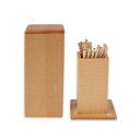 J-kitchens 木製 楊枝入れ 4.3x4.3x8cm