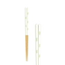 田中箸店 Fleur フルール 箸 23cm カスミソウ 幸運 食洗機対応 すべり止め加工 つまみやすい すべらない お箸 木 日本製 滑り止め 子供 天然木 ...