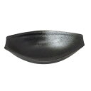 美濃焼 和風カフェシリーズ 両切り小舟 黒ダイヤ吹