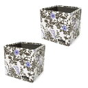 スタイルデコール(STYLE Decor) ファブリックボックス Sサイズ (26cm×26cm×26cm) 2個セット リリーオブザバレー 収納ボックス おし...