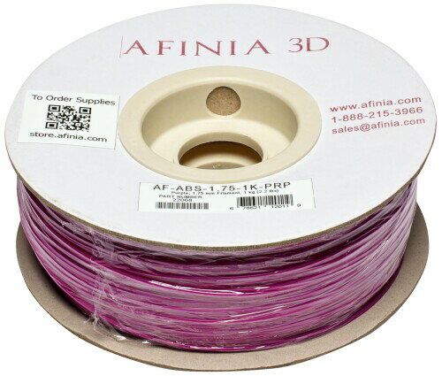 AFINIA(アフィニア) 3Dプリンター用フィラメント 1.75mm 純正バリューABSフィラメント 紫色 パープル Purple 1kg 【高精度】直径1.75mm ±0.1mmの寸法公差で製造されているため、プリント中のむらがなく出力品質が安定します。 【包装】フィラメントは、密閉乾燥剤入りのバッグによって包装されているため、乾燥状態を保ったまま外部環境から守られています。 【最適化】本製品は直径1.75mmを使用しているAFINIA Hシリーズを含むAFINIA 3Dプリンタに最適化されています。 説明 バリューABSフィラメントはAFINIAブランドのABSフィラメントです。サポートとラフトはモデルから簡単に分離できるため、寸法精度と高い公差を維持しながら優れた仕上げが得られます。 商品コード20067857066商品名AFINIA(アフィニア) 3Dプリンター用フィラメント 1.75mm 純正バリューABSフィラメント 紫色 パープル Purple 1kg型番AF-ABS-1.75-1K-PRPカラーパープル※他モールでも併売しているため、タイミングによって在庫切れの可能性がございます。その際は、別途ご連絡させていただきます。※他モールでも併売しているため、タイミングによって在庫切れの可能性がございます。その際は、別途ご連絡させていただきます。