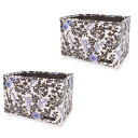 スタイルデコール(STYLE Decor) ファブリックボックス Mサイズ (25cm×38cm×25cm) 2個セット リリーオブザバレー 収納ボックス おし...