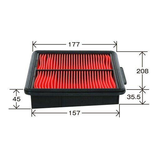PIAA(ピア) 車用 エアフィルター AIR FILTER 1個入 (日産車用) フーガ・プラウディア_ 他 PN76