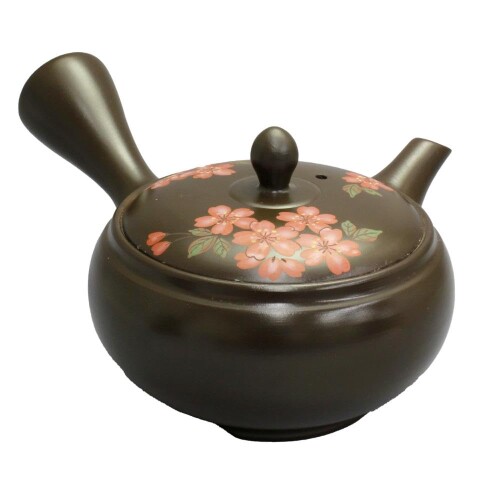 竹春茶泥平丸形桜 急須 セ2110