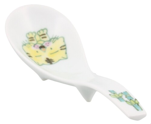 有田焼 伯父山窯 イヤー 「 究極の レンゲ 」 ラーメン用 (寅・とら) 直径約16cm れんげスプーン 蓮華 陶器 食洗機対応 日本製 R2196