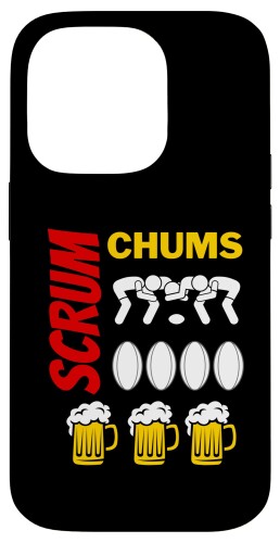 Rakuten - Scrum Chums ファニー ラグビー プレイヤー フォワード ビール好き スマホケース iPhone 14 Pro 用
