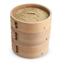 J-kitchens せいろ 本格 中華 2段 径13x高さ13.5cm 木 & 竹 製 蒸し器