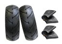 ステディ(steady) バイクタイヤ 8インチワイドタイヤ/B77(バナナ) セット品 SET-B77-110-110-T