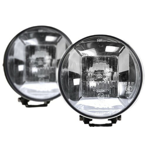 IPF フォグランプ ハロゲン H3 丸形 直径166mm 3200K 純正色 12V用 2個セット ハイブリット配光(ドライビング&スポット) クリアレンズ オフロード S-9682