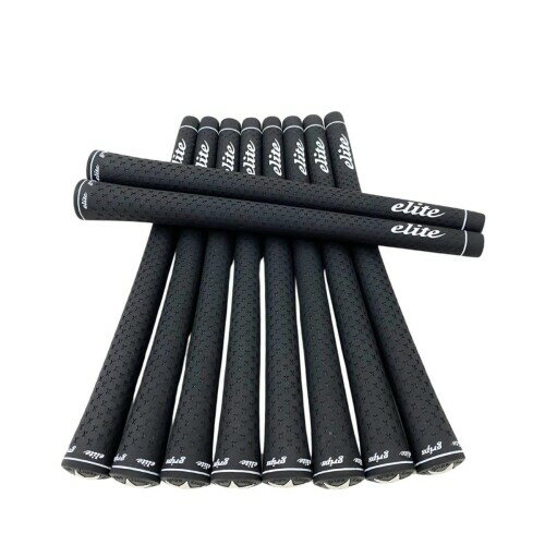 Rakuten - エリートグリップ (elitegrips) ゴルフ用グリップ ラッキースター (LUCKY STAR) ジャンボ (JUMBO) ブラック 80g±4g バックライン無 M60 10本セット