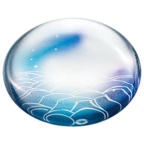 サンライフ 箸置き ガラス 4.5×5cm 黄昏 青 日本製 O-00865