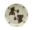 キャッスルエンタープライズ(Castle Enterprise) 新やっぱり猫が好き(猫皿) もっとねこ-まるけ カンパイ 反らし型 4.5皿 1枚