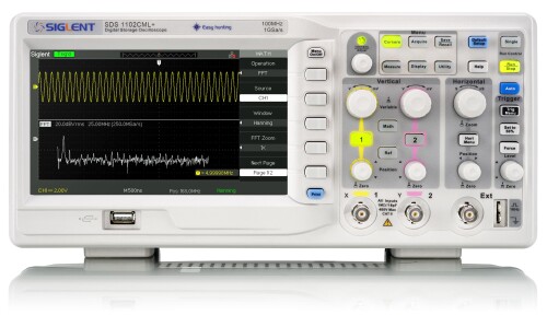 SIGLENT Technologies SDS1102CML+ デジタルストレージ オシロスコープ 100MHz ライトグレー