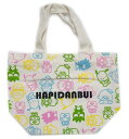 サンリオ ミニトート ランチトートバッグ 帆布 コットン 布 お弁当 小さめ かわいい キャラクター はぴだんぶい(3)