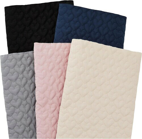 清原 ネロリローズ ハート キルティング 生地 135cm巾×1m単位カット Col.P ピンク NRF-05