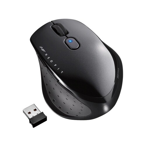 バッファロー BUFFALO 無線 BlueLED 5ボタン ネオフィットマウス Mサイズ ブラック BSMBW515MBK