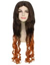 Wigs2you ウィッグ H-5670 HPO大人の女性用魔物マンガの長い黒と炎のオレンジウィッグ