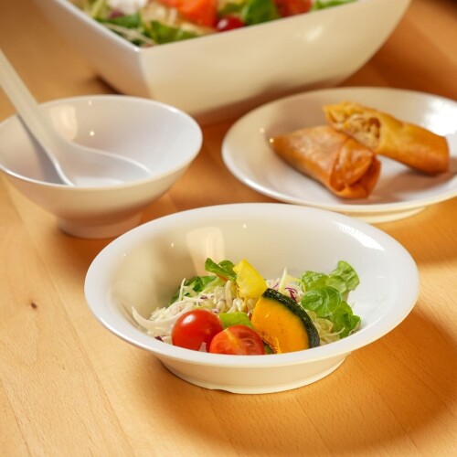 Thunder Group スープ皿 直径19cm クープ皿 パスタ皿 プレート メラミン食器 割れにくい 食洗機対応 業務用 白 ホワイト 3175JWT mannishboy-24820257 マニッシュボーイ サンプル画像3