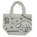 サンリオ ミニトート ランチトートバッグ 帆布 コットン 布 お弁当 小さめ かわいい キャラクター シナモロールB