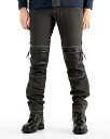 マックスフリッツ(MaxFritz) バイク用 ライディングパンツ 春夏秋 ストレッチ素材 ブーツアウト対応 レザーニートレールパンツ MFP-2456 グレー レディース S(38)
