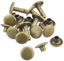 イチネンアクセス ファミリーツール(FAMILY TOOL) 両面カシメ 大 (頭径9mm×足長12.5mm) アンティークゴールド 20組入 56309