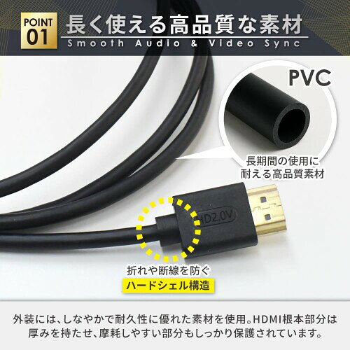 シズカウィル HDMI 延長ケーブル 延長コード 4K ハイスピード 延長 配線 Windows 用 MacBook 用 TV Stick 用 Switch 用 軽量 テレビ 接続 モニター ミラーリング リモートワーク 映像ケーブル ブラッ mannishboy-24269419 マニッシュボーイ サンプル画像3