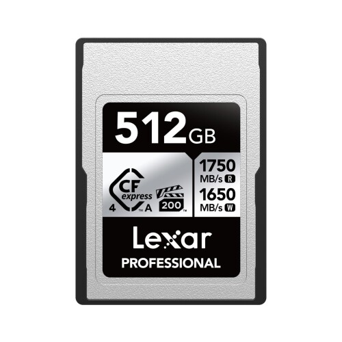 Lexar Professional Silver Series CFexpress 4.0 Type A カード 512GB CFeカード（読み出し最大1750MB/s）VPG200 8K動画対応CFカード Sony AlphaおよびSony FXカメラ対応メモリーカード Lexar Professional CFexpress 4.0 Type A カード シルバーシリーズは、CFexpress Type A カードに対応したソニーαおよびソニーFXカメラと互換性があります。 最大読み出し速度1750MB/s、最大書き込み速度1650MB/s、持続書き込み速度600MB/sを実現するLexar Professional CFexpress 4.0 Type Aカード シルバーシリーズは、あらゆる撮影シーンに対応します。 Lexar Professional CFexpress 4.0 Type A カード シルバーシリーズは、8K動画のスムーズな記録や、高速連写モードでの高画質画像撮影を可能にするよう設計されています。 Lexar Professional CFexpress 4.0 Type A カード シルバーシリーズはVPG200規格に準拠しており、画像の乱れのないシームレスな動画記録のために、少なくとも200MB/sの持続書き込み速度を保証します。 Lexar Professional CFexpress 4.0 Type A Card Silver Series メモリーカードは、最大5メートルの落下に耐え、防塵・防水性能においてIP68規格に準拠しています。また、無料の限定生涯保証が付帯しています。 商品コード20082307143商品名Lexar Professional Silver Series CFexpress 4.0 Type A カード 512GB CFeカード（読み出し最大1750MB/s）VPG200 8K動画対応CFカード Sony AlphaおよびSony FXカメラ対応メモリーカードサイズ512GBカラー銀※他モールでも併売しているため、タイミングによって在庫切れの可能性がございます。その際は、別途ご連絡させていただきます。※他モールでも併売しているため、タイミングによって在庫切れの可能性がございます。その際は、別途ご連絡させていただきます。