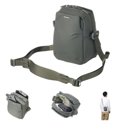 ハクバ HAKUBA カメラバッグ +SHELL ストリームAZ (ショルダーポーチ オリーブ) ガジェットポーチ mannishboy-24900619 マニッシュボーイ パッケージ画像