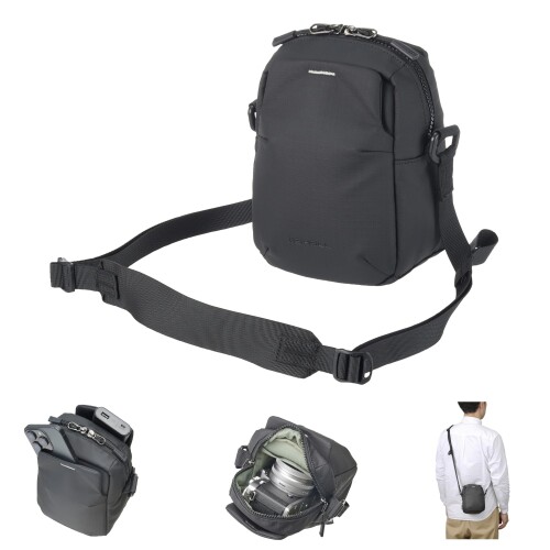 ハクバ HAKUBA カメラバッグ +SHELL ストリームAZ (ショルダーポーチ ブラック) ガジェットポーチ mannishboy-24714264 マニッシュボーイ パッケージ画像