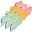 PLUS(プラス) カットフォルダー 再生紙 3山 A4-E 4色色込 12冊セット FL-063IF