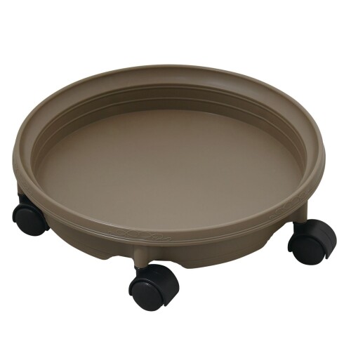 グリーンパル 鉢受プレート キャスター付 プラスチック製 鉢 ポット プランター 植木鉢 受皿 鉢台 自在キャスター付き 観葉植物 (モスブラウン, 290(Φ29×8.5cm))
