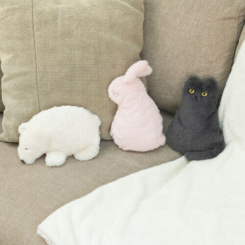 りぶはあと ボディーウォーマー ふわもこアニマル ねこ (全長約23cm) エコ 寒さ対...