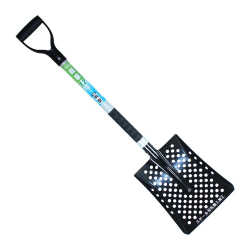 ビッグマン(Bigman) GreenAce パンチングスコップ 角型 GA-APSK 軽量 丈夫 土や雪がくっつきにくい 穴あき サイズ(mm):970×250×50 質量(g):1200 全長(mm):970 刃先幅(mm):250 頭部長さ(mm):300 【特長】 軽量&丈夫で土や雪がくっつきにくい。スマートで保管にも場所を取らない。 【用途】 土や雪がくっつきにくく、軽い力で扱うことができる。 穴から水が落ちるので、水路のゴミもすくいやすい。 【注意事項】 ご使用上の注意をご使用前に必ずお読みください。 【仕様】 ■サイズ(mm):970×250×50 ■質量(g):1200 ■全長(mm):970 ■刃先幅(mm):250 ■頭部長さ(mm):300 ■材質:[柄] アルミニウム [刃先] スチール [グリップ] プラスチック ■商品タイプ:角型 ■仕様:軽量型 商品コード20082283155商品名ビッグマン(Bigman) GreenAce パンチングスコップ 角型 GA-APSK 軽量 丈夫 土や雪がくっつきにくい 穴あき型番GA-APSKカラー黒※他モールでも併売しているため、タイミングによって在庫切れの可能性がございます。その際は、別途ご連絡させていただきます。※他モールでも併売しているため、タイミングによって在庫切れの可能性がございます。その際は、別途ご連絡させていただきます。